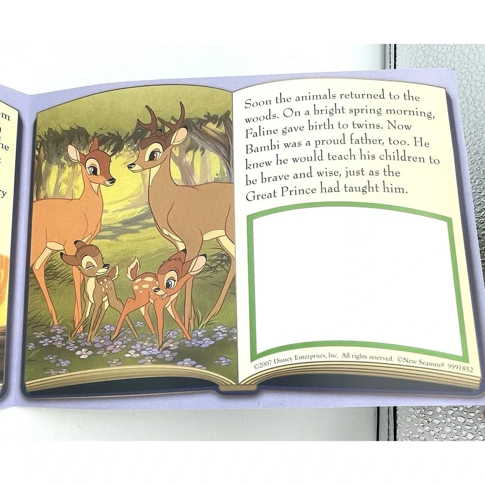 Disney Bambi Thumper Pop-Up Fold Out Story Greeting Card 2007 New Seasons 5‎ X 7